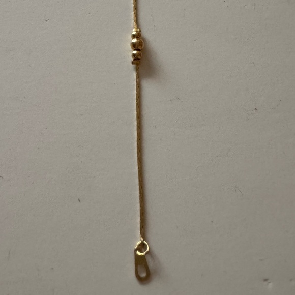 14k beaded ankle bracelet - Picture 5 of 5